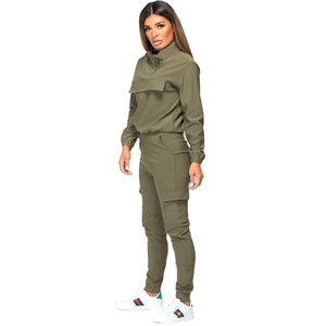 Ensemble de survêtement pour femmes, motif vintage, extensible dans 4 directions, spandex, polyester, vêtements de sport respirants, tenue de fitness - Product Image 1