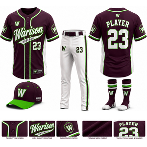Warison Industries Baseball Training Uniform Kit Customized Unisex Softball Jersey Pant Socks And Caps Set - Product Image 3