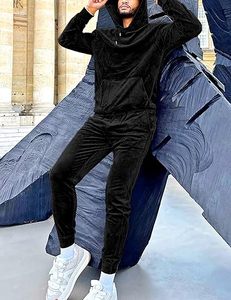 High Quality Men Velvet Tracksuit Premium Soft Fabric Full Zip <b>Jacket</b> and Jogger Pants Casual Fashion Two Piece Set for <b>Winter</b> - Product Image 5