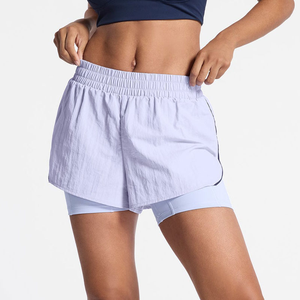 Shorts anti-rides écologiques à double couche, dernière collection, haute qualité, respirants, séchage rapide, tissu en spandex tricoté respirant pour femmes - Product Image 5