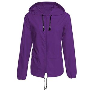 Chaqueta Impermeable con Capucha, Unisex, Verde, Delgada, Acolchada, Informal, para Primavera, para Actividades al Aire Libre, Corte Regular, Exterior de Poliéster, Cierre de Cremallera - Product Image 4