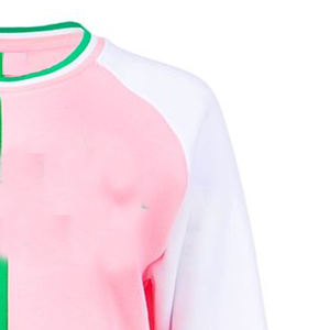 Sweat-shirt personnalisé à col rond bicolore pour hommes, doublé, écologique, brodé, en polyester/coton à carreaux, pour l'automne - Product Image 2