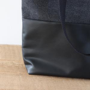 Sac fourre-tout en cuir et toile, style vintage, imperméable, broderie ouverte, sac à bandoulière, sac de voyage, sac de travail, sac de shopping, durable, personnalisable - Product Image 2