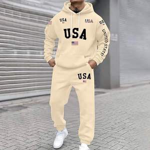 Ensembles de survêtements pour hommes, sweat-shirt et pantalon de jogging 2 pièces, légers, décontractés, pour le sport - Product Image 3