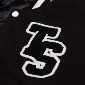Chaqueta Letterman de la mejor calidad, personalizable con logotipo bordado, chaqueta universitaria de béisbol para hombre. - Product Image 5