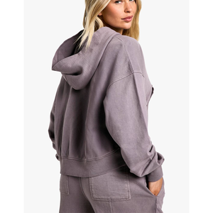 Sweat à capuche pour femme de haute qualité, 500 GSM, imprimé 3D, gaufré, coupe ample, en coton biologique respirant, décontracté - Product Image 5