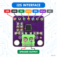 Module amplificateur audio I2S MAX98357A 3,2W sans filtre, carte son numérique mono classe D pour MCU SBC IoT – Vente en gros