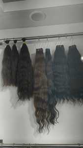 Extensions de cheveux humains longs et raides brun naturel, 100% qualité supérieure, très tendance, pour un look élégant en toutes occasions - Product Image 2