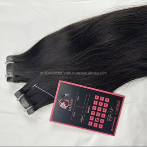 Venta al por mayor 100% Indian Virgin Remy Hair Bundles Unprocessed Loose Wave Super Double Drawn Deep Wave Natural Black Impermeable - Product Image 1