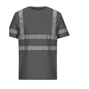 เสื้อยืดนิรภัยสะท้อนแสงสีเทาเข้ม แขนสั้น สำหรับงานอุตสาหกรรม - Product Image 1