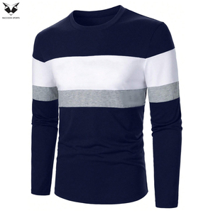 Chemises à manches longues pour hommes durables, design moderne élégant, hauts à manches longues confortables, col rond, tissu de qualité supérieure, t-shirt décontracté - Product Image 3