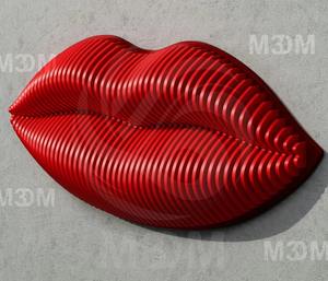 Art Deco Parametric Wall Art LIP Design Digital Files for CNC <b>Router</b> Laser Cutting Handmade Wood for Hotels Restaurants Hanging - Product Image 2