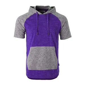 Oferta Especial: Sudaderas con Capucha de Felpa Bordadas de Manga Corta para Hombre, Corte Regular, 100% Algodón, Diseño Sólido, Transpirables, para Verano - Product Image 5