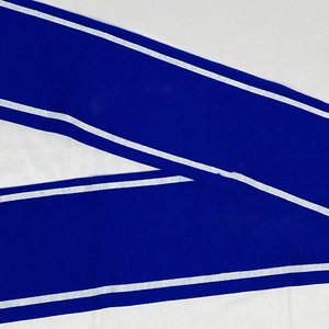 Ensemble écharpe et bonnet longs en acrylique bleu roi Zeta Phi Beta, motif sportif football, logo personnalisé, équipement universitaire d'hiver pour sororité - Product Image 3