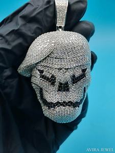 จี้เงินแท้ 925 ชุบทองคำสีกุหลาบ สำหรับผู้ชายและผู้หญิง ได้รับการรับรองจาก GRA ประดับเพชรโมอิสซาไนต์แบบ Icy สไตล์ฮิปฮอป - Product Image 5