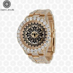 Reloj de Lujo para Hombre Charm, Acero Inoxidable, Esfera de 40 mm, Correa de 20 mm, Bisel con Diamantes, Cierre Oculto con Botón, Movimiento Mecánico, 10 Bar - Product Image 4