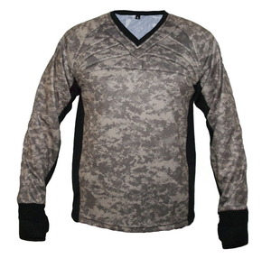 Camiseta de Paintball de Manga Larga, Negra y Gris, de Tela Oxford, Equipo de Protección, Ajuste Universal - Product Image 4