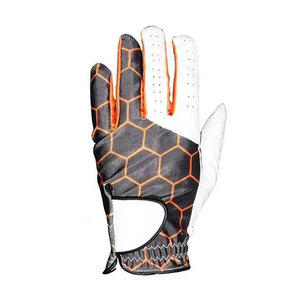 Custom Logo Design High Quality Breathable Anti Slip Soft Genuine Leather Men's Golf <b>Gloves</b> <b>Moisture</b> Wicking Premium Cabretta - Product Image 3