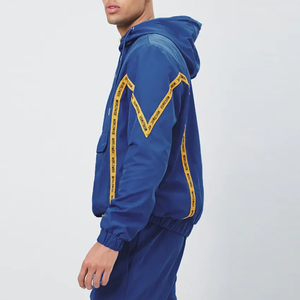 Wholesale Regular Fit Unisex Streetwear Fleece Quick Dry Breathable Sports New Style Designed <b>Strip</b> Tracksuit Hooded Tracksuits - Product Image 5