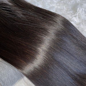 Cheveux humains vietnamiens bruts lisses comme des baguettes, tresses de cheveux naturels, extensions de cheveux naturels avec dentelle frontale - Product Image 5