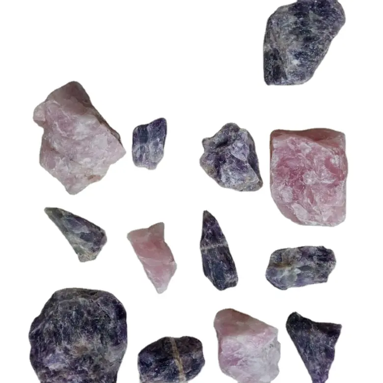 Cuarzo Cristal de primera calidad Rocas en bruto Amatista preciosa y cuarzo rosa Piedras caídas ROCAS