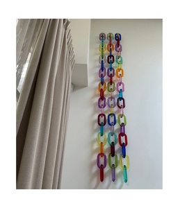 Chaîne murale en résine de grande taille à prix de gros, accessoire de mode décoratif en résine acrylique, chaîne en résine. - Product Image 6