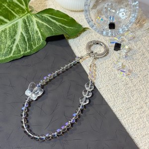 Abalorio de mariposa de cristal, Correa de cuentas Aurora, Cuentas de cristal luminosas, Cuentas de corazón transparentes de estilo suave, Abalorios de luz de ensueño - Product Image 6