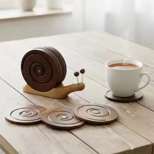 Premium Wooden Coasters Set Stylish <b>Table</b> <b>Protector</b> Mats for Dining <b>Table</b> Coffee Cups Wine Glasses Cafe Restaurant - Product Image 4