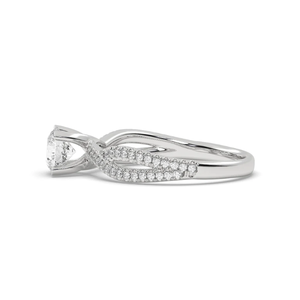 Anillo Elegante Certificado AJRETAIL para Mujer, Oro Blanco de 14 Quilates con Diamante Cultivado en Laboratorio de 0.958 Quilates, Claridad VS1, Color F - Product Image 3