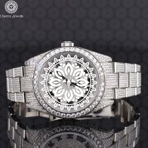 Reloj de Lujo para Hombre Charm_Jewells, con Bisel de Diamantes de Acero Inoxidable, Movimiento Mecánico Analógico, Caja de 40 mm, Resistente al Agua 10 Bar - Product Image 4