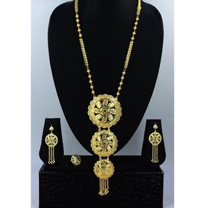 Ecklace-Conjunto de joyería de Latón chapado en oro puro, collar de alta calidad con diseño de los UAE Dubai - Product Image 4