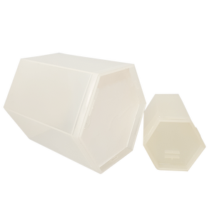 Boîte de rangement hexagonale en plastique avec couvercle – Multi-usages pour outils, artisanat, bonbons et projets de bricolage - Product Image 3