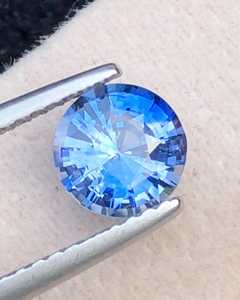 Zafiro Azul de Ceilán Natural, Corte Brillante Redondo, Piedra Preciosa Suelta para Joyería Fina - Product Image 5