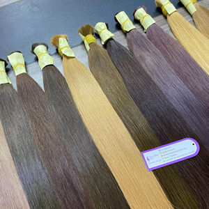 Cabello Humano Virgen Remy de Color, 100g, Grado Remy, Cutícula Alineada, Doble Trama, Vietnamita, para Extensiones de Cabello y Pelucas, Decolorado - Product Image 1