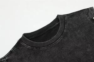 Camisetas de Hombre al por Mayor, Personalizadas, de 250g, Estilo Vintage, Lavado Ácido, Algodón de Alta Calidad, Manga Corta, Talla Grande, para Impresión Personalizada - Product Image 4