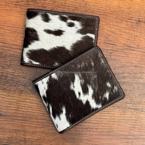 Portefeuilles en cuir de vachette véritable vintage pour hommes Organisateur Porte-cartes Style décontracté tendance Portefeuille court en cuir de vachette Pochette - Product Image 2