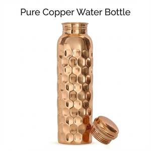 Botella de Agua de Cobre Puro Personalizada a Prueba de Fugas, Botella Ayurvédica para Beber, para el Hogar, Gimnasio, Oficina, Duradera, Reutilizable, para Viajes, Venta al por Mayor - Product Image 3