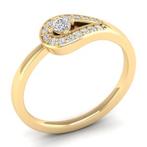 REYES – bague de fiançailles classique en argent Sterling 925, coupe ronde, 0,19 ct, Moissanite, pour femmes, bijoux fins minimalistes certifiés GRA - Product Image 2