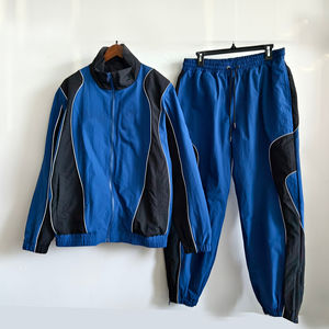 Servicio OEM al por Mayor, Conjunto de Chaqueta y Pantalones Cortavientos de Nailon Ecológico de Alta Calidad, Tallas Grandes, con Franja Reflectante, Ropa Deportiva - Product Image 1