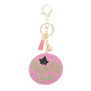 Llavero Acolchado Rosa para Mujer, Accesorio de Moda, Bonito Colgante Decorativo para Bolso, Regalo para Fiesta - Product Image 1
