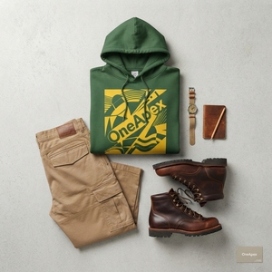 Men <b>Green</b> Graphic Hoodie Oversized Pullover Sweatshirt Custom Streetwear Fleece Hooded Sweatshirt OEM <b>Clothing</b> Premium - Product Image 3