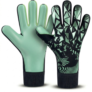 Football Goalkeeper <b>Gloves</b> With Wolf Print PU Material Non-Slip Breathable Adjustable Wrist Strap Full Finger Unisex - Product Image 4