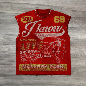 เสื้อยืดกราฟิกวินเทจสไตล์วินเทจสำหรับผู้ชาย เสื้อผ้าสตรีทแวร์ทรงโอเวอร์ไซส์ผ้าฝ้ายพิมพ์ลายแฟชั่นฤดูร้อนแขนสั้น - Product Image 1