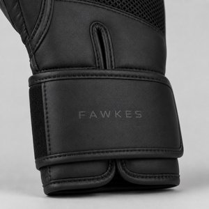 Gants de boxe Fawkes à doigts entiers, en PVC, avec fermeture à enfiler, respirants, pour adultes, noirs, best-seller, prix de gros, prix bas - Product Image 2