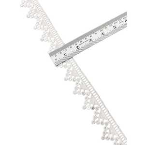 Elegante borde de encaje de algodón adecuado para vestidos, ribetes de dupatta y prendas de diseñador. - Product Image 1