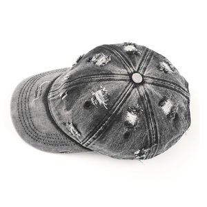 Casquettes de baseball vintage unisexes 6 panneaux réglables en coton délavé et denim vieilli pour femmes et hommes, vente en gros à prix abordable - Product Image 2
