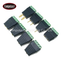 Conector de Audio de 3.5mm, Latón Chapado en Oro, 2 Pines, Macho, BNC, 5A, 12V, Sin Soldadura, Terminal para Auriculares DIY