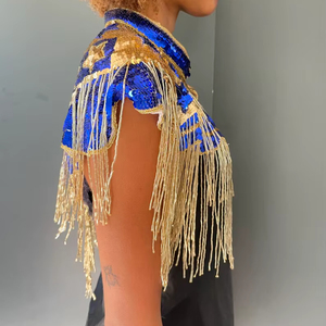 6Colors Fringes Nightclub Women Top Rhinestone Body <b>Chain</b> Bra Top Metallic Blingbling Tops - Product Image 1