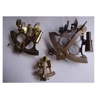 Réplique de Sextant Antique en Laiton Plaqué Or 20 cm – Produits Nautiques Vintage, Instrument de Navigation Maritime pour Collectionneurs