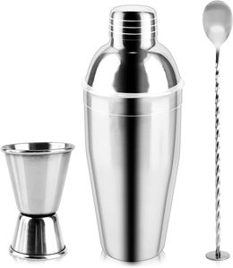 Venta caliente de lujo de acero inoxidable cuchara Jigger y Shaker Set completo Bartender Kit para Home Bar herramientas al por mayor - Product Image 4
